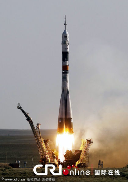 联盟号宇宙飞船发射升空 三名宇航员前往空间