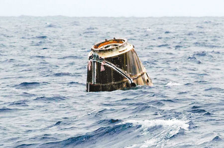 龙飞船平安返回地球