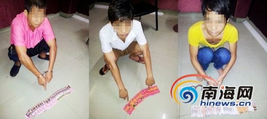 当街散发“黄赌”小卡片三亚10违法人员被拘留