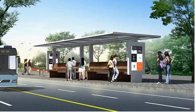 大爱一通助力新农村公交候车亭让人们告别烈日“烤”验