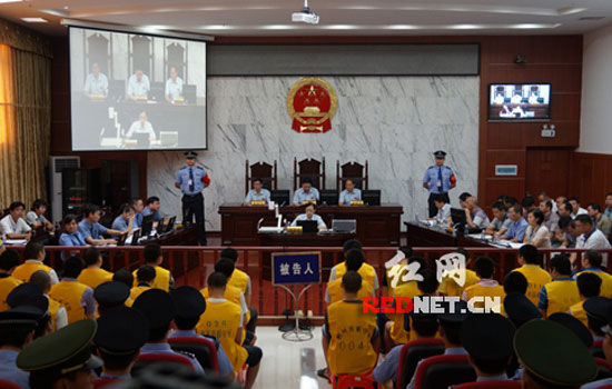 嘉禾县依法公开审理一起特大涉黑案件 32人受