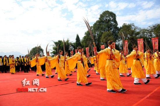 古代规格最高祭祀舞蹈八佾舞首次亮相炎帝祭祀大典