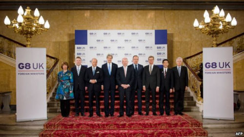 八国集团外长呼吁各国加大对叙人道主义援助