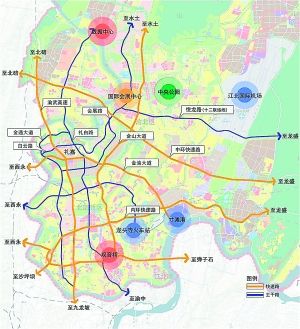 经机场路汽博中心下道过鸳鸯立交,几分钟时间就到了,礼嘉总体规划