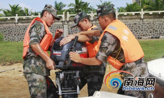 海口警备区训练抗洪抢险技能 迎战台风季节