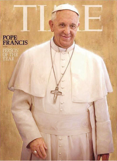 罗马天主教教皇或于8月访韩曾当选时代年度人物