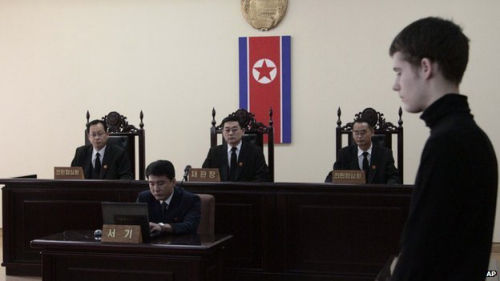 美国公民被朝鲜判处6年劳动教养 审讯时长90分钟