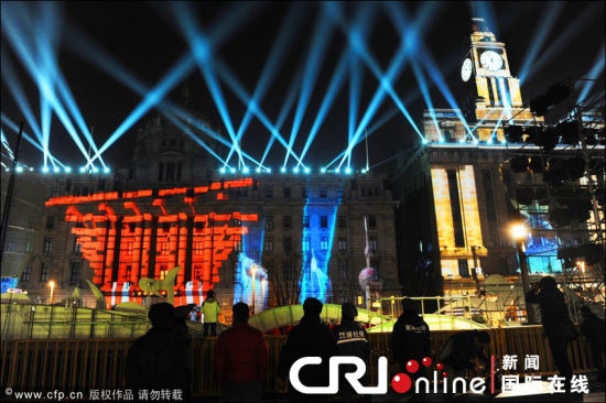 上海外滩新年倒计时将上演国内最大3D灯光秀(组图)
