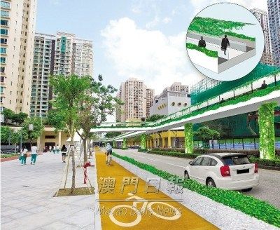 澳门凼仔拟建空中步行绿廊(组图)