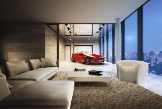 新加坡豪华公寓楼提供空中车库 豪车变家居装