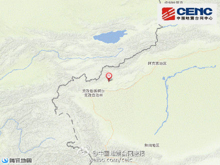 新疆阿图什市发生5.0级地震 震源深度10千米(图)