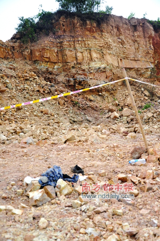 东莞工地 爆破出意外三技术员被埋 事发黄江镇