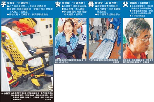 15岁少年斩杀母亲及12岁妹妹此前品学兼优(图)