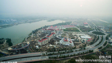 航拍展示上海迪士尼乐园建设进度(图)