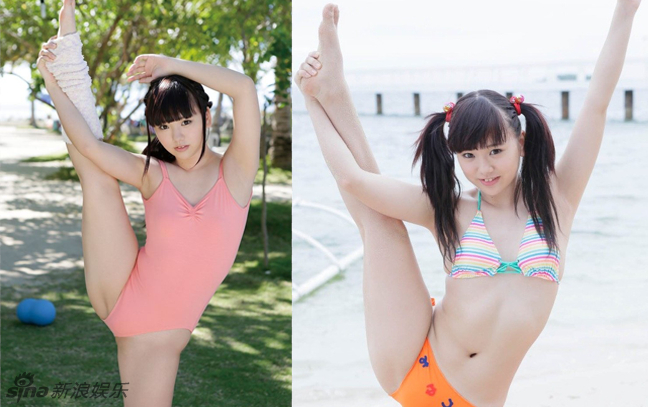 组图：写真女星也拼了！一字马高抬腿胴体柔韧
