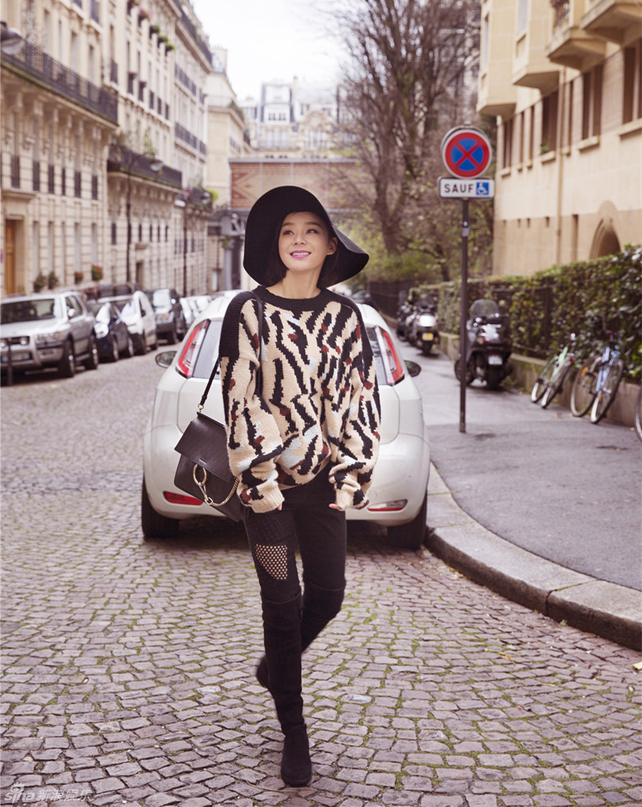组图：大写的优雅！袁姗姗最新大片游走巴黎