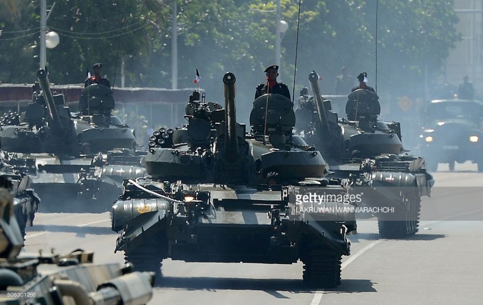 参加阅兵式的斯里兰卡陆军主战坦克