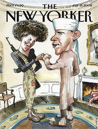 美国杂志封面刊登奥巴马穿穆斯林长袍漫画(图