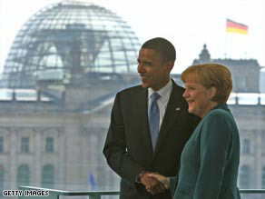 奥巴马抵达柏林开始访问德法英之行