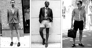 炎炎夏日 个性时尚美国<em>男人穿短裤上班</em>_新闻中