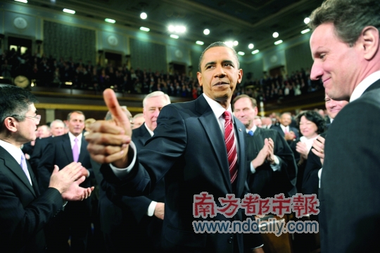 奥巴马首份国情咨文 大打经济牌 用2\/3篇幅阐述