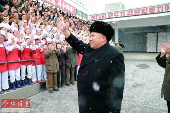 12月16日金正恩视察平壤儿童食品厂 朝中社