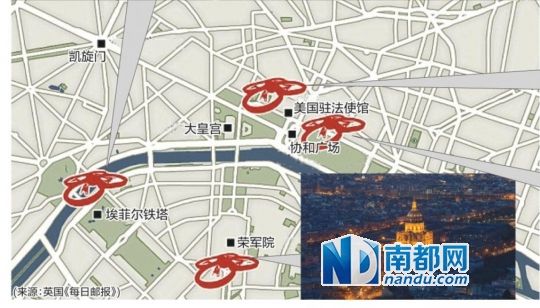 无人机出现的地点
