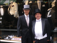 Bill Lee with Frank Lipman, a Taylor, in formal dress