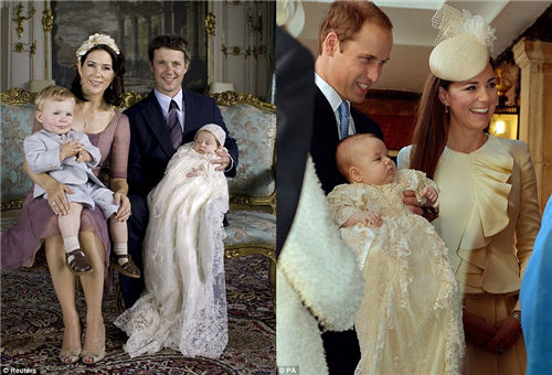 The royal babies were both christening in long, Victorian style gowns accompanied by their glamorous mothers. λʼұųġάǷ۽ϴ񣬶š