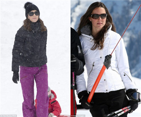 Princesses of the piste: Princess Mary on the Swiss slopes and Kate skiing in 2008, also in Switzerland. ѩϵǣʿѩбϣ2008꿭Ҳʿѩ