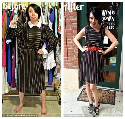 3.'Its about taking used and abused clothing that was destined for the landfill, and making it into a completely different garment.' Miss Owens explains. ŷ��˹С�����˵��������Ҫ���ģ����ǰ���Щֻ���ӽ������ѵĴ����ˡ��򴩷����Ե��·����Ը��죬�����Ǳ����ȫ��ͬ��ʱװ����