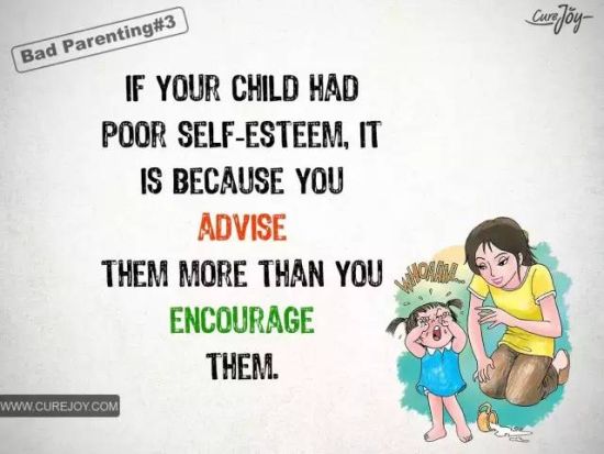 三、如果你的孩子缺乏自信心，其实是因为你给他们的建议多过了鼓励。
