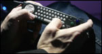 A person using a video game controller