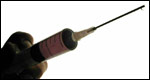 A needle and syringe
