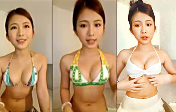 视频:<em>鸡排妹连换四套泳衣</em> 挺E奶教挤胸