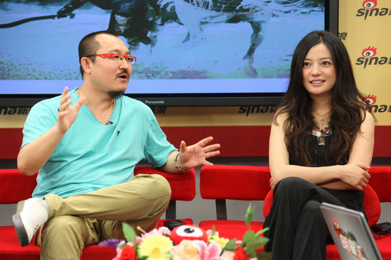 图文:《画皮2》做客-乌尔善和赵薇