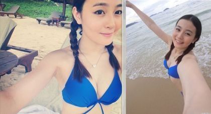 刘谦22岁前女友晒比基尼照 曾拍全裸写真