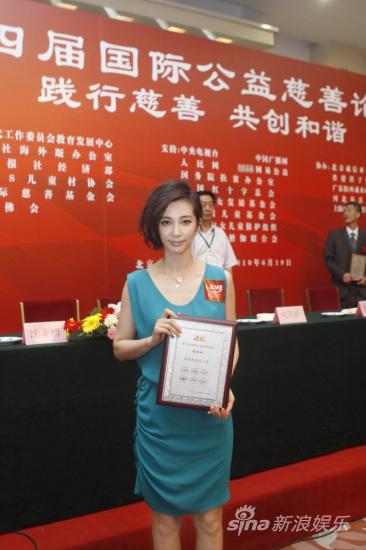 黄晓明获得国际慈善名人大奖