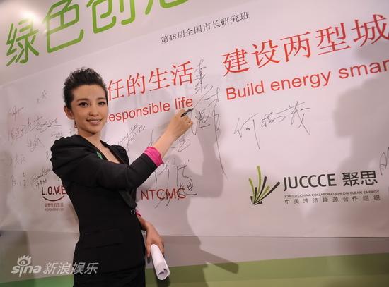 李冰冰获“绿色人物” 携36位市长共议环保【图】
