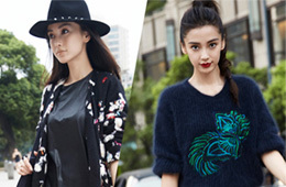 Angelababy������֯Ǧ��ȹ��δ���