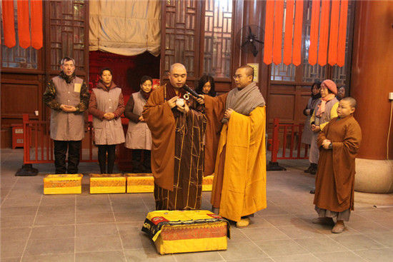 江苏太仓同觉寺冬季观世音菩萨耳根圆通七起七