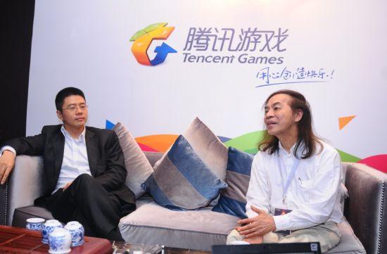圖2：蔡志忠先生接受采訪暢談騰訊原創動漫發行平台