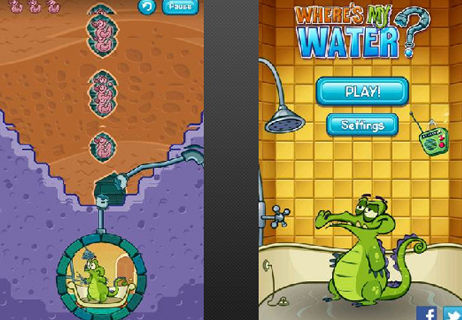 《鳄鱼小顽皮爱洗澡》这款小游戏