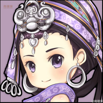 萌手绘剑网3九大门派定国御姐头像剑侠情缘三