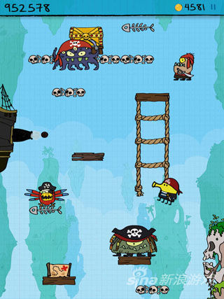 经典休闲手游《涂鸦跳跃》更新海盗主题_979