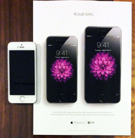 苹果创意广告 iPhone 6/Plus就是这么大