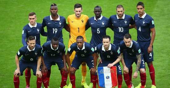2014年6月21日瑞士vs法国--法国队阵容