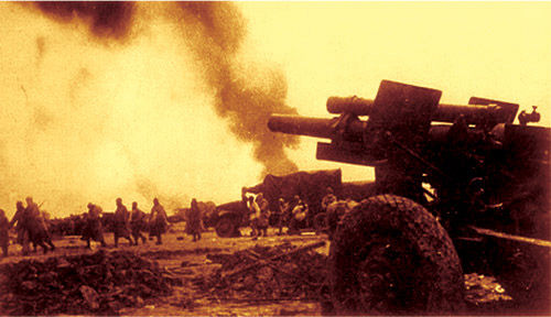 黄海战役战争场面