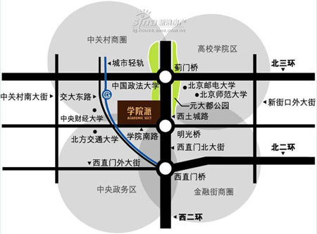 图为学院派项目位置图