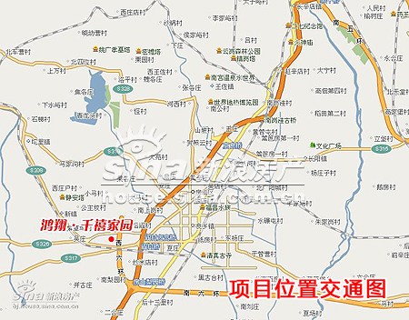 图为千禧家园位置交通图